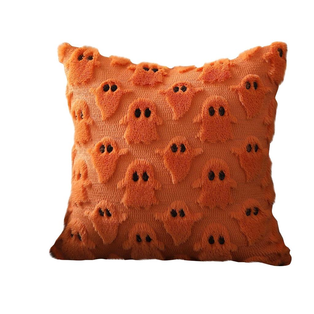 Halloween Pillow Covers 18x18 Inch Throw Pillow Cases Soft Plush Faux Wool Couch Cushion Case For Chair Sofa Bedroom Room Home Decor