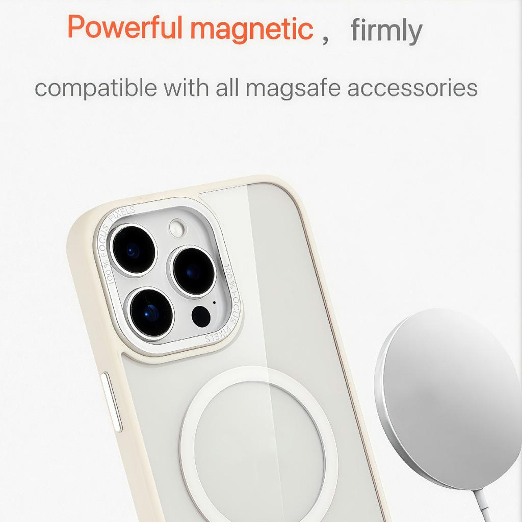 For iPhone 16 Pro Max Case Compatible with MagSafe TPU + Acrylic Clear Phone Back Cover