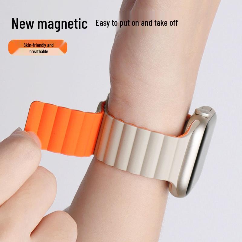 Two-Color Silicone Strap for Apple Watch 10/SE Creative S9