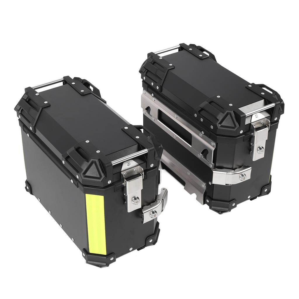 Motorcycle Side Box Aluminum Alloy 28L Hard Side Saddlebag Box with   Lock and Handle Replacement For