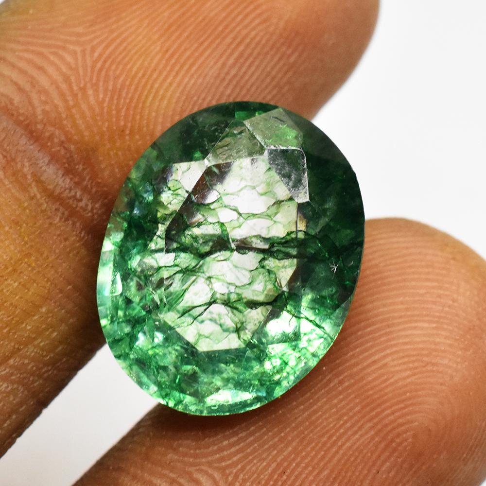 Green Emerald A+ Natural 9.95 Ct   Oval Cut Gemstone Best For Gift
