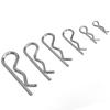 100PCS R Clip Assortment Kit Carbon Steel Hairpin Retaining Pin Clip M1 M1.2 M1.5 M1.85 M2 M2.5