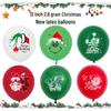 Set of 50 Christmas 12-Inch Latex Balloons: Santa & Tree Design for Party Decor