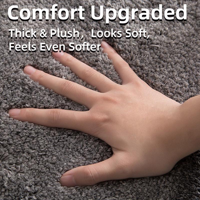 Non-Slip Feet At The Door Of The Bathroom, Toilet U-Shaped Set, Bathroom Absorbent Floor Mat, Household Thickened Plush Dirt-Resistant Carpet