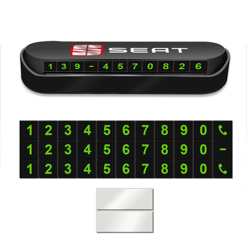 1 Stück Auto Temporäre Parkkarte Schild Plakette Autostyling Für SEAT Arona Ateca Tarraco Minimo IBL EL-BORN LEON