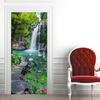 3D Forest Pattern Door Sticker, Waterproof Self-adhesiveRemovable Door Sticker, Decorative Wallpaper for Home