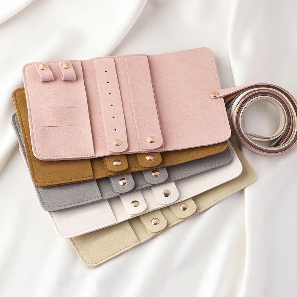Lightweight Jewelry Organizer Roll Waterproof Foldable Travel Storage Bag for Women Girls Necklaces Rings Earrings Bracelet 2025