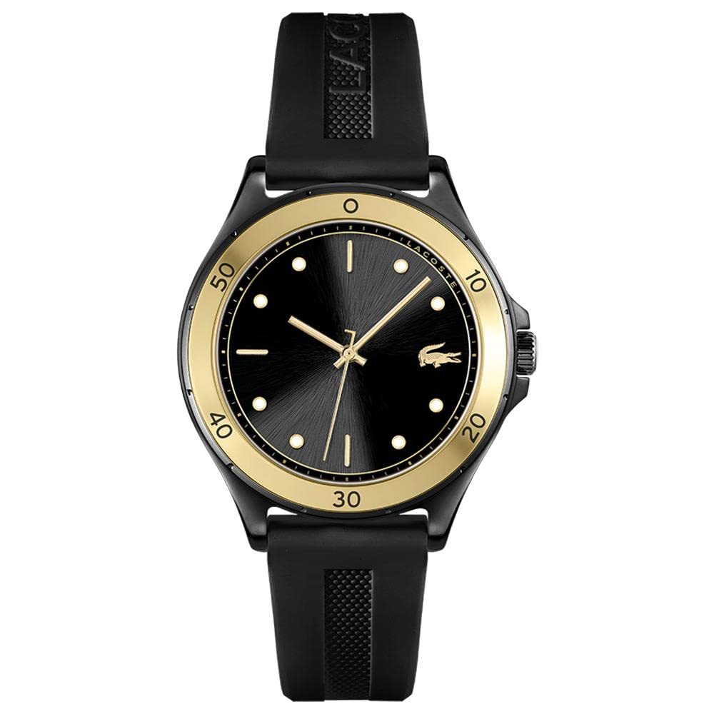

Lacoste SWING Unisex 38mm Watch 2001223 with Black Used (Gold Rubber) -