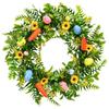 Easter Home Green Plant Easter Egg Wreath Door Hanging American Decorative Tree Half-Sided Tree Rattan Staircase Wall Hanging