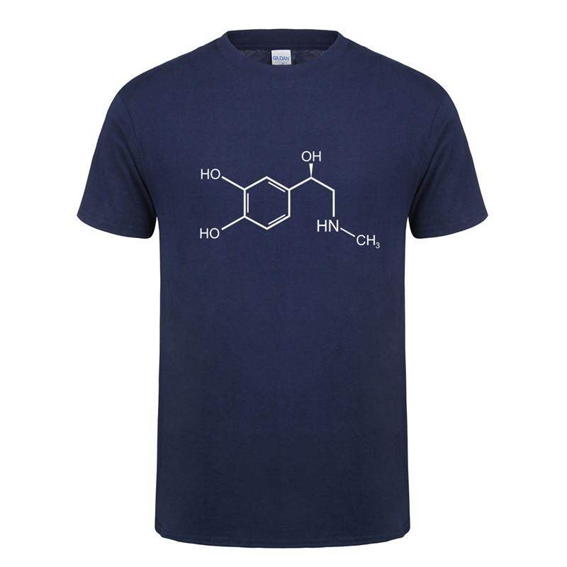Omnitee New Adrenaline Molecular Formula T Shirt Unisex Tops Summer Style Short Sleeve Unisex Funny Epinephrine Tshirts Tee Ot572
