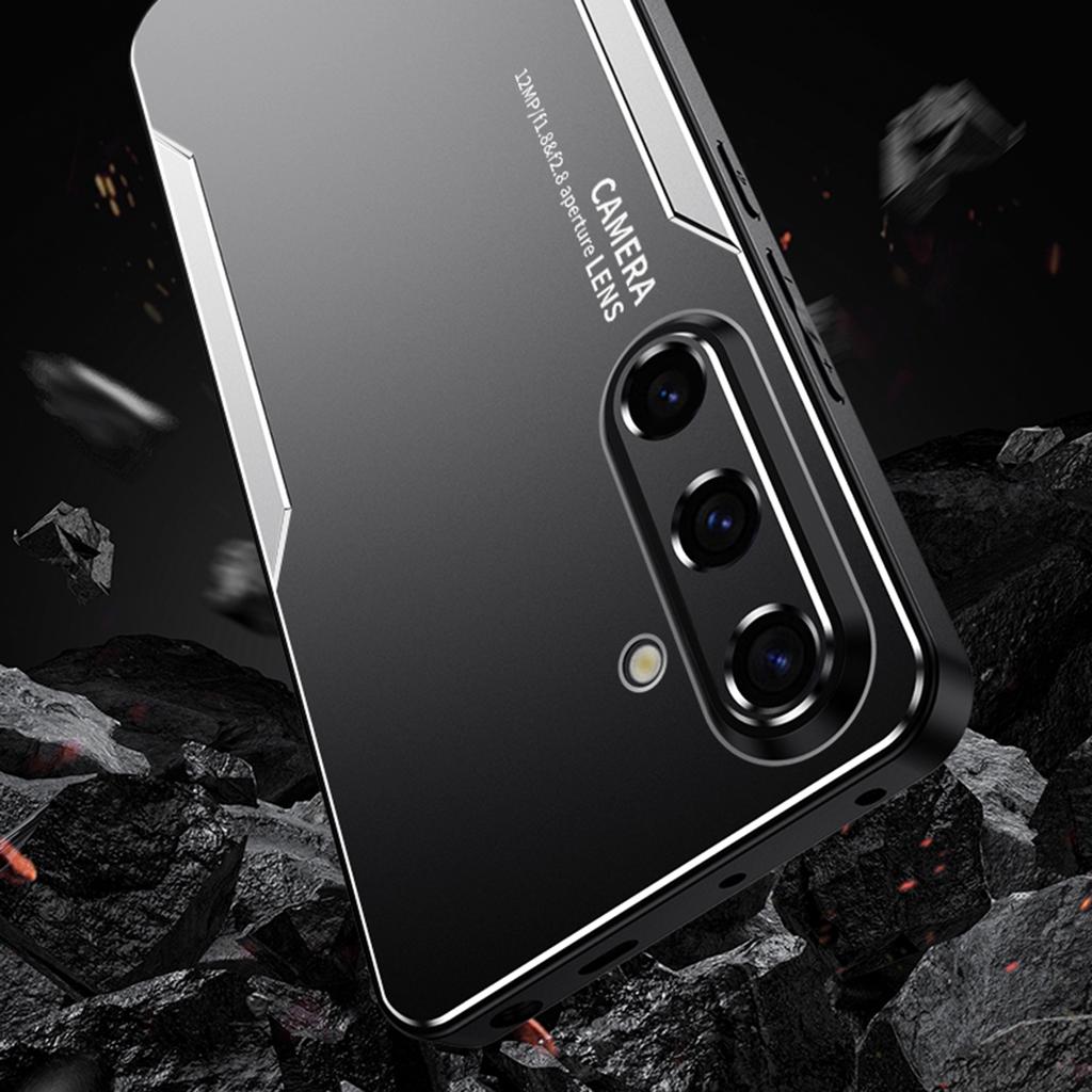 For Samsung Galaxy S24+ Phone Cover Aluminium Alloy+TPU+PC Airbag Protection Case