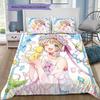 Cardcaptor Sakura Kinomoto Sakura Collection Bedding Set, 1 Duvet Cover & 2 Pillowcases, Suitable for Home Decor