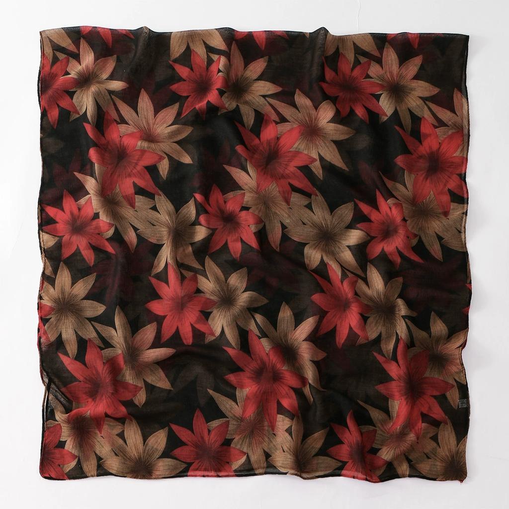 Vintage Ethnic Printed Hijab Soft Long Shawl For Muslim Women Lady Wraps Headband Turban Fashionable Accessories