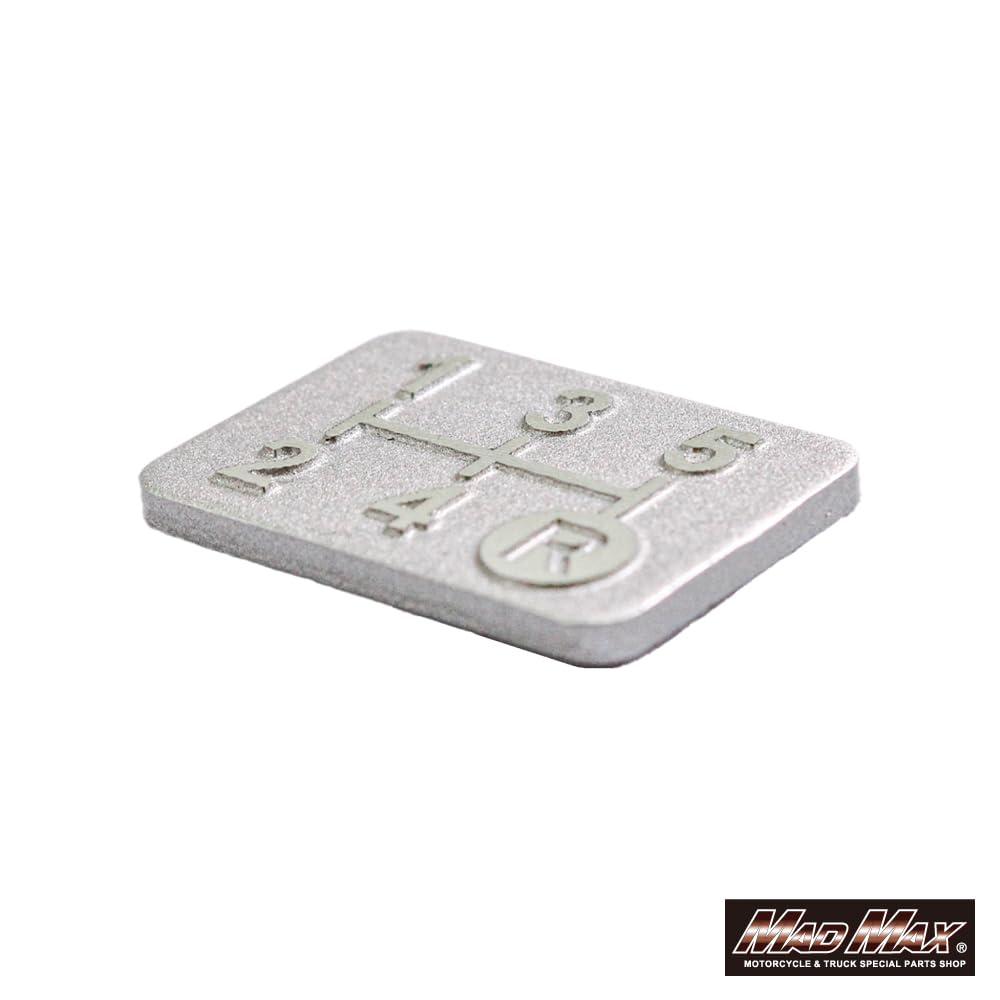 Aluminum 5-speed shift pattern plate slash cut silver shift pattern