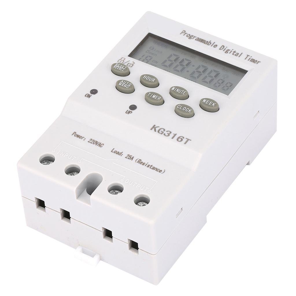 KG316T 220V Microcomputer Time Control Switch Programmable Automatic Digital Timer Switch