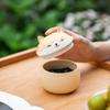 Creative Cute Shiba Inu Tea Canister Moisture-proof Ceramic Sealed Storage Canister Mini Portable Travel Tea Canisters
