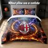 AC Milan Design Bed Bedding Set 1 Duvet Cover + 2 Pillowcases Soft Breathable Household Bed Linens