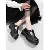 Zapatos de Mujer Mary Jane con Tira en T de Plataforma Generation, Zapatos de Cuero Genuino de Caña Baja Estilo Británico para Aumentar la Altura