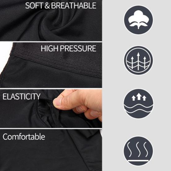 Bărbați Modelator Talie Slăbire Elastic Talie Înaltă Control Abdomen Skinny Exercițiu Compresie Aplatizează Abdomenul Boxeri Bărbați Îmbrăcăminte Bărbați