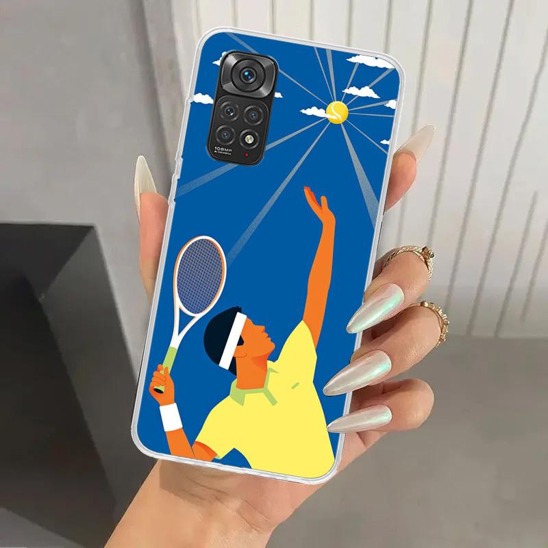 Tennis Sport Phone Case for Xiaomi Redmi Note 15 14 14S 13 12S 12 Pro 11S 11 Plus 11T 11E 10S Soft Funda Print Shell Redmi Note