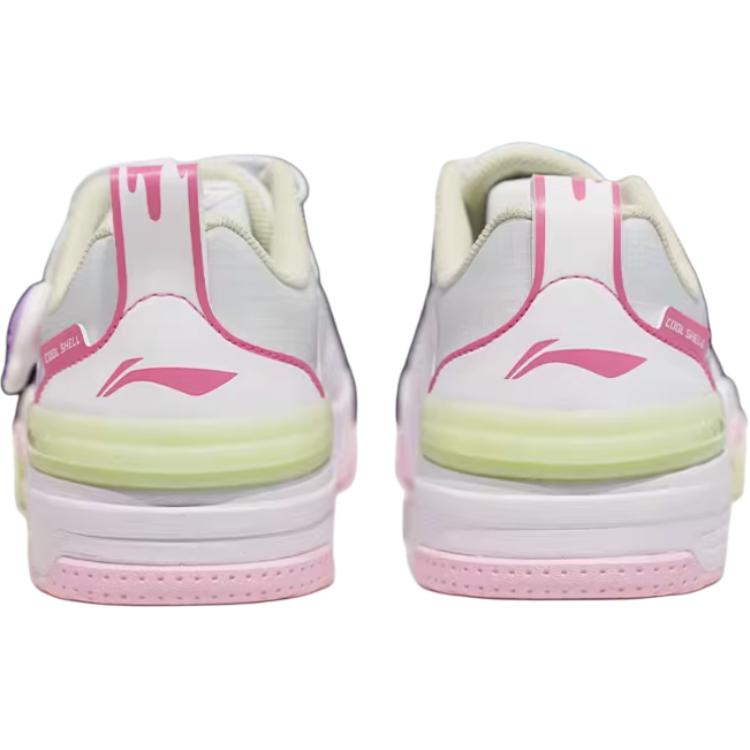 Li Ning Kids Fashion Trend Series Comfortable Versatile Non-Slip Wear-Resistant Low-Top Kids Skate Shoes Men skate shoes White YKCV056-2