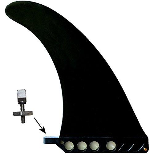 23cm Center Fin 9" Longboard airSUP Air7 Paddleboard SUP 9-inch Hard Plastic Fin saruSURF Fin with Screw (Black)