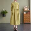 Long sleeve plus size Corduroy vintage new in dresses for women casual loose spring autumn dress