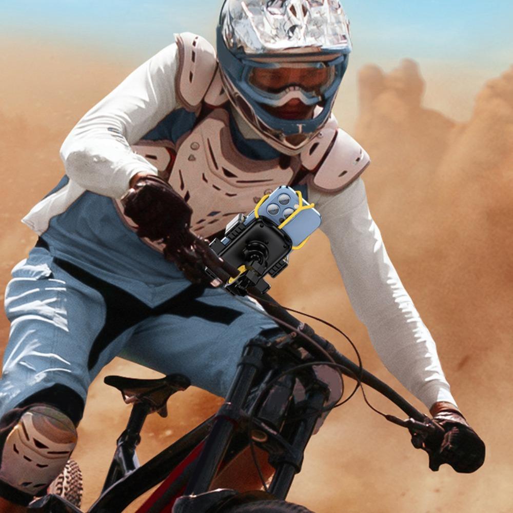 

Black Motorcycle Phone Mount 360-Degree Rotation Scooter Phone Clip 4.5 - 7.0 Smartphones