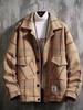 2025 Men's Trendy Wool Plaid Jacket - Autumn/Winter Casual Loose Fit