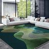 Modern Wave Pattern Green Area Rug – Non-Slip Plush Carpet for Living Room Bedroom, Eco-Friendly Floor Mat in Multiple Sizes