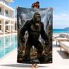 Giant Ape Rampages City Beach Towel, Super Soft Microfiber, Perfect Gift for Her/Him, Birthday, for Pool, Beach, Travel, Decor Beach Party