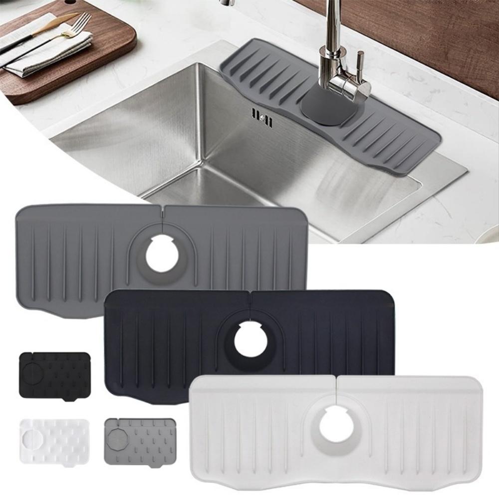 Küchenhelfer Silikon Wasserhahn Saugfähiges Pad Ablage Spüle Spritzschutz Arbeitsplatten Schutzmatte Badezimmer Abtropfmatte Zubehör