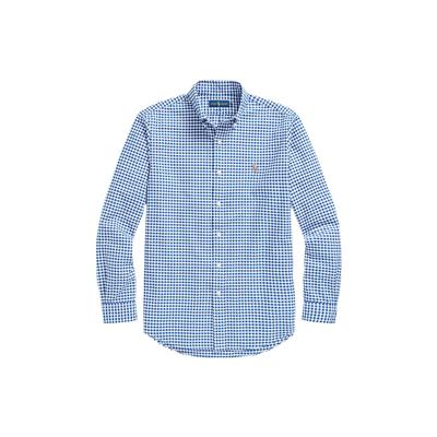 Pánska košeľa s dlhým rukávom Polo Classic Oxford Check modrá 710626200-004