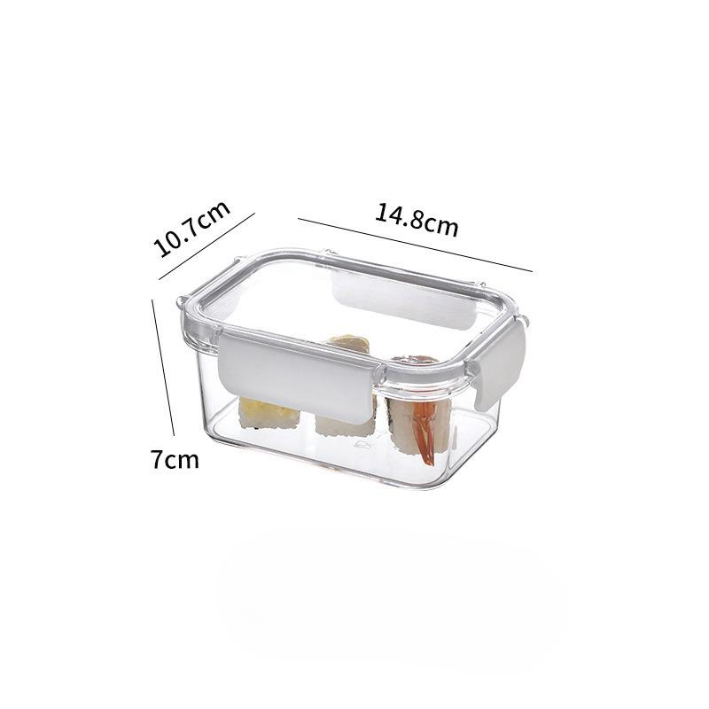 

Прозрачный контейнер для хранения в холодильнике, кухонная банка для хранения, коробка для закусок, банка для чая и зерна small белый