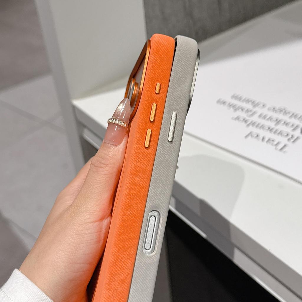 Magnetic Suction Flannel Skin Feel Case, Drop-Proof Hard Shell for iPhone 17 Pro Max and iPhone 16.