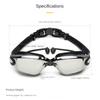 Swimming Goggles Men Women Swimming Glasses One-piece Earplugs Electroplating Boy Girl Swimming Eyepieces Accessories