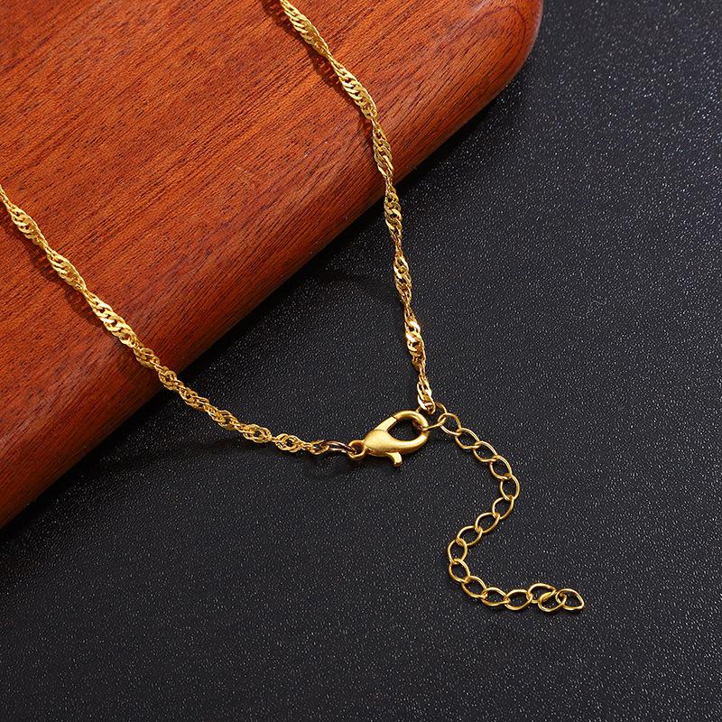 Diamond-encrusted Colored Necklace High-end Pendant Sweater Chain Exquisite Necklace