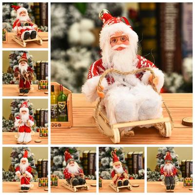 Sitting Home Decoration Kids Toys Christmas Tree Accessories Desktop Xmas Ornament Santa Claus Doll