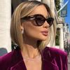 High-End Women's Leopard Print Cat Eye Sunglasses - Slimming Retro European & American Style