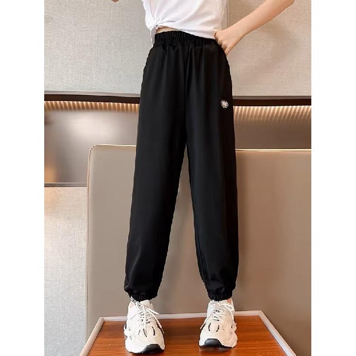 Pantaloni primaverili ed estivi per ragazzi, pantaloni per bambini e adolescenti, pantaloni sportivi sottili per bambini, pantaloni dritti alla moda con tre barre alla moda