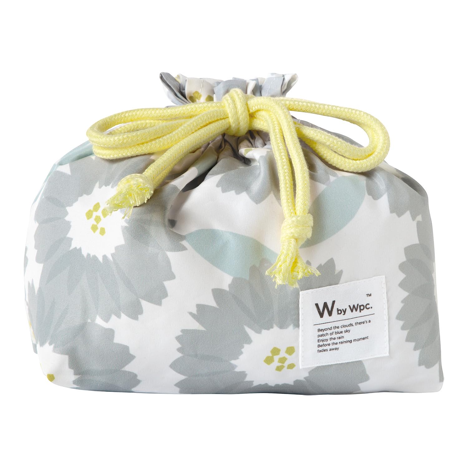 

Patterns Lunch Drawstring Pale Blossom Gray Water Repellent Lunch Bag Lunch Goods Simple Cooling Fabric Ice Pack Pocket Lunch Box Cutlery Set Stylish