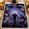 Manta de FranelaJujutsu Kaisen Manta Cálida Suave para Uso en Sofá Cama Sala de Estar Interior