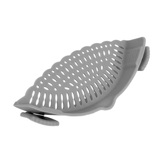 Clip-On Silicone Strainer for Pots And Pans Food Pasta Vegetable Drainer Heat-Resistant Dishwasher Safe Kitchen Colander