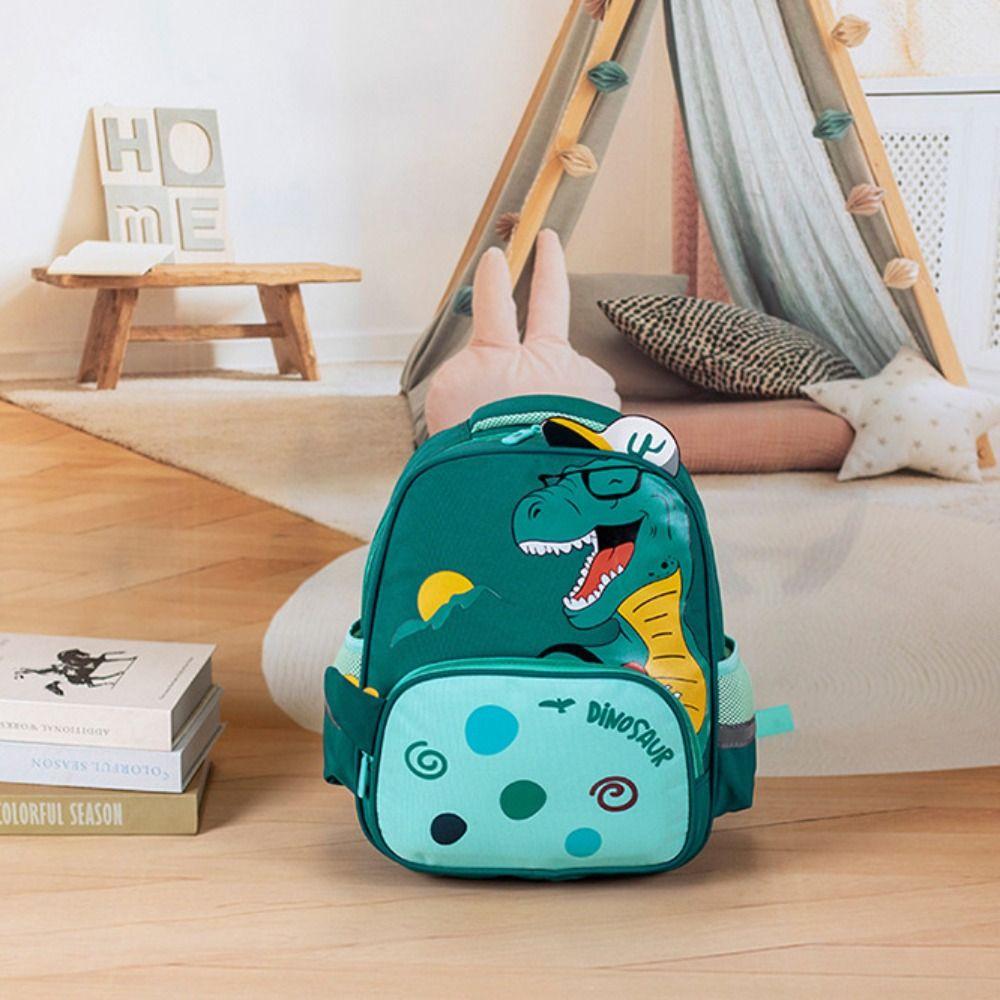 New Large Capacity School Bag Lightweight Waterproof Simple Schoolbag Dinosaur Oxford Luggage Bag Children