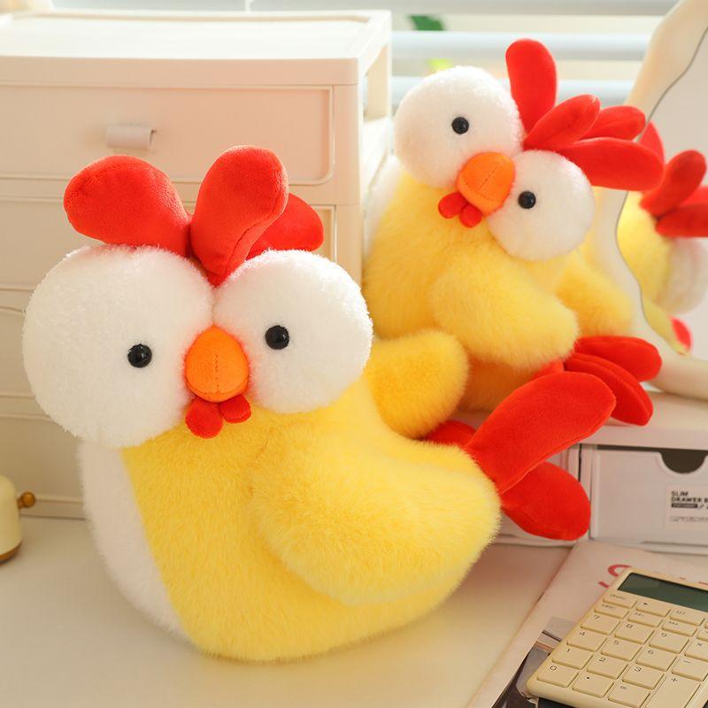 Creative Cup of Chicken Plush Toy Doll Cute Big-eyed Chicken Doll Bed Sleeping Doll Birthday Gift Girl