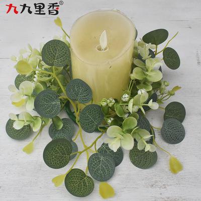 American Spring Simulation Wreath Candle Wreath Eucalyptus Wreath Eucalyptus Leaf Wreath Candlestick Wreath