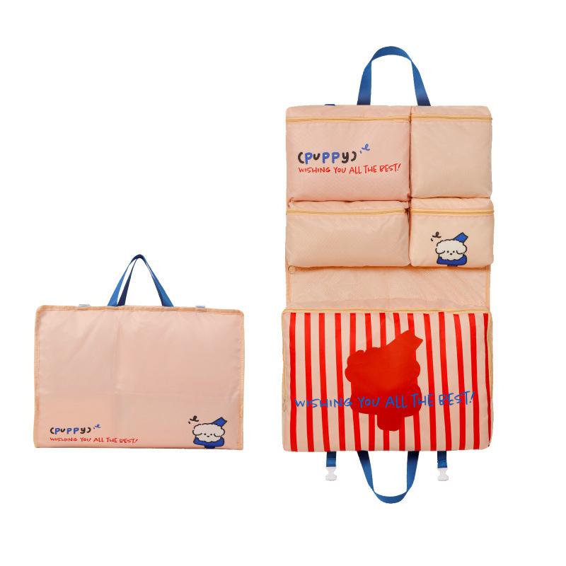 

Foldable Travel Storage Bag, Portable Hanging Waterproof Multi-Functional Organizer For Underwear & Socks розовый