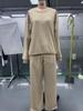 2025 Autumn/Winter Women's Casual Two-Piece Set: Round Neck Sweatshirt & Drawstring Jogger Pants