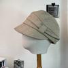 Fashion Hat pleated equestrian hat new sweet cool old money wind female Japanese summer and autumn versatile trendy hat showing face small cap
