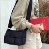 Contemporary Cotton Space HandbagsLarge Puffer Woven Shoulder Bag for Women